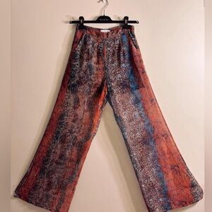 Vibrant Patterned Wide-Leg Pants